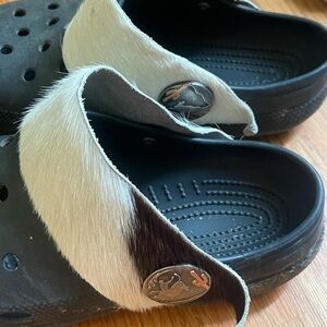 Crocs with leather straps